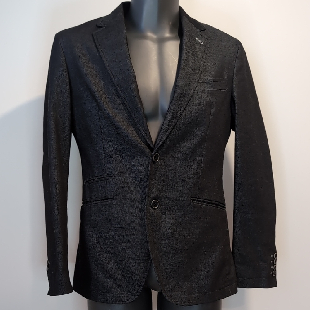 Simons Le 31 Charcoal Grey Denim Blazer